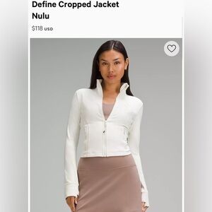 Define Cropped Jacket Nulu - Lululemon